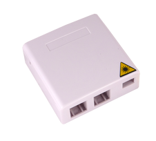 Wall outlet for 2 fibers ,  1 SC simplex adaptor/1 LC duplex adaptor, 1 RJ45/RJ11
