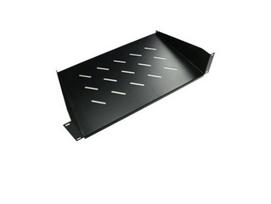 19" 1U priekyje montuojamos lentyna/350 mm / Juoda