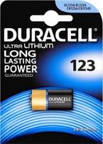 CR123A akumuliatorius 3V Duracell ličio DL123A 1550mAh pakuotėje po 1 vnt.