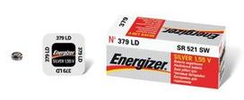 379 baterijos 1,55V Energizer sidabro oksidas SR521 pakuotėje po 1 vnt.