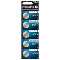 CR2016 baterijos 3V everActive ličio - 5GB pakuotėje.