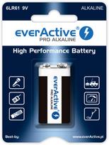 6LR61/9V baterijos 9V everActive Pro Alkaline MN1604/522 pakuotėje po 1 vnt.