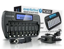 NC-1000 PLUS išmanusis įkroviklis Ni-MH (AA, AAA), talpos matavimas, gaivinimas, 12V/220V