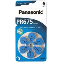 Dydis 675, klausos aparato baterija, Panasonic Zn-Air PR44 pakuotėje po 6 vnt.
