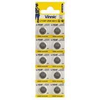 Baterijos Vinnic G13 / AG13 / L1154 / LR44 / 157 / V13GA / RW82 / A76 Alkaline pakuotėje po 10 vnt.