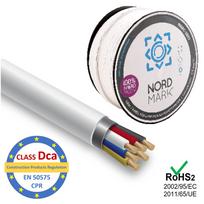Kabelis apsaugos ir signalizacijos sistemoms, Nordmark, 6 gyslų, padengtas variu/ LSZH, Dca, 100m