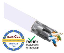 LAN vytos poros kabelis, S/FTP CAT7 LSZH tinklo kabelis | CPR klasė Cca | CE Rohs, 305m