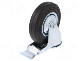 Transport wheel | Ø: 125mm | W: 25mm | H: 152mm | 100kg | Mat: rubber