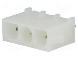 Socket | wire-board | male | 6.35mm | PIN: 3 | Layout: 1x3 | Locking: latch