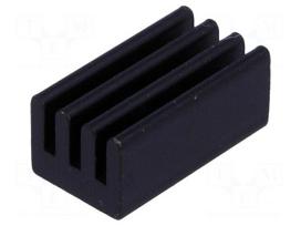 Heatsink: extruded | black | L: 12.7mm | W: 6.35mm | H: 4.83mm | AL6063-T5