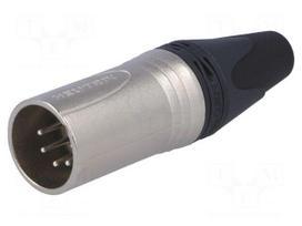 Plug | XLR | male | PIN: 5 | straight | for cable | soldering | 7.5A | 1mm2