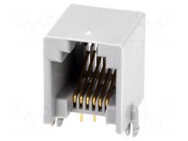 Socket | RJ12 | PIN: 6 | Contacts: phosphor bronze | gold-plated | THT