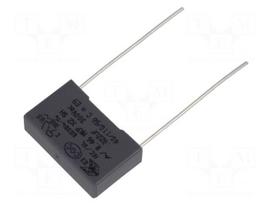 Capacitor: polypropylene | X2 | 22nF | 15mm | ±10% | 18x5x11mm | 310VAC