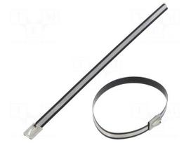 Cable tie | L: 201mm | W: 7.9mm | acid resistant steel AISI 316