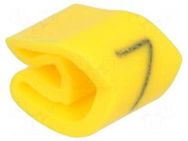 Markers for cables and wires | Label symbol: 7 | 3÷5mm | PVC | yellow