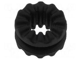 Grommet | Ømount.hole: 6.35mm | Panel thick: max.1.45mm | Mat: rubber