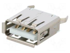Socket | USB A | on PCBs | THT | PIN: 4 | straight | USB 2.0 | 1A | 30V