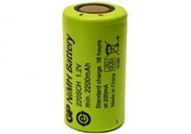 SC akumuliatorius SubC 1.2V Ni-MH 220SCH 2200mAh 2.6Wh Ø23.0x43.0mm 55g GP