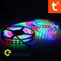WIFI Spalvingas RGBW 6500K 150LEDs 12V LED juostelių rinkinys 5 metrai su nuotolinio valdymo pultu