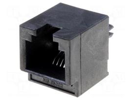 Connector: RJ12 | socket | PIN: 6 | Cat 3 | gold-plated | 6p6c | on PCBs