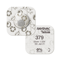 379 baterija 1,55 V Murata Sony sidabro oksido SR521SW 1GB pakuotėje.