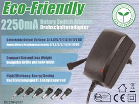 3V-12V Universalus maitinimo blokas 2250mA| 6 tipų stekeriai | 2,25A | 27W | MWMD25EU/6XC Minwa