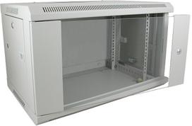 6U 19'' Pakabinama spinta/ 600 x 600 x 368mm/ Pilka/ Nesumontuota