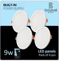 4 Įleidžiama LED panelė 9W 4000K 116x36mm su įmontuotu valdymo bloku