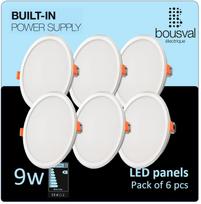 6 Įleidžiama LED panelė 9W 4000K 116x36mm su įmontuotu valdymo bloku