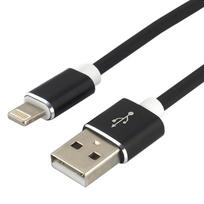USB žaibo kištukas / USB A kištukas 1.5m everActive CBS-1.5IB greitas 2.4A juodas