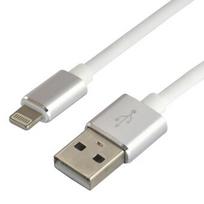 USB žaibo kištukas / USB A kištukas 1.5m everActive CBS-1.5IW greitas 2.4A baltas
