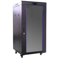 42U 19'' Pastatoma komutacinė spinta/ 800 x 1000 x 2078mm/ Stiklinės durys/ Juoda/ Nesumontuota