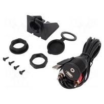 USB/AUX adapteris | USB A lizdas, Jack 3,5 mm 3 kontaktų lizdas | 0,5 m