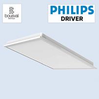 LED skydelis. 600x600mm, 40W, 4000K (iškirptam 595x595x34mm) baltas rėmelis su "Philips" maitinimo b