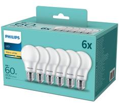 Philips LED lemputės 8W (60W) E27 806Lm WW FR A60 ND 6 vnt.