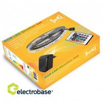 Spalvingas RGB 300LEDs 12V LED juostelių rinkinys su nuotolinio valdymo pultu. 5 metrai