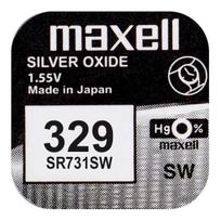 329 baterijos 1,55V Maxell sidabro oksido SR731SW pakuotėje po 1 vnt.