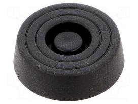 Quick mounting foot | black | polyetylene | A: 10mm | B: 28.5mm | E: 14mm