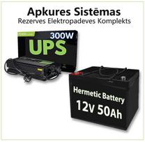 Komplektas : Rezervinis maitinimo šaltinis katilui + Akumuliatorius 12V 55Ah