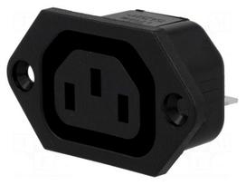 Connector: AC supply | socket | female | 10A | 250VAC | C13 (F) | 6600-3
