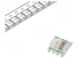 Programmable LED | RGB | SMD | 3.7÷5.3VDC | 2x2x0.84mm | 2kHz