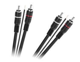2 x RCA - 2 x RCA kabelis su valdymo laidu | Ilgis 5 metrai | Automobilio garso