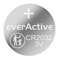 CR2032 baterija 3V everActive ličio - 1gb. Be pakuotės (20GB. Pramoninis IEP.)