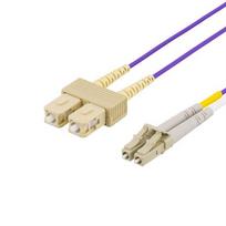 SC-LC duplex, MM, OM 4, 2.0m/ LSZH | DELTACO