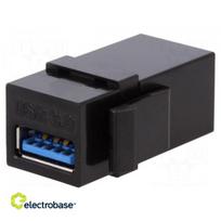Lizdas | jungtis | moteris x2 | USB A lizdas x2 | tiesiai | Keystone