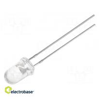 LED | 5 mm | raudona | 4200÷22500mcd | 10° | 20mA | 1,8÷2,3 V | Priekyje: išgaubta