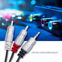 QOLTEC 52339 Kabelis 2xRCA Mini Jack 3,5mm