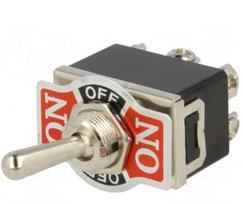 Jungiklis:perjungti | Pozicija: 3 | DP3T | ON-OFF-ON | 10A/250VAC | -25÷85°C | 50m10