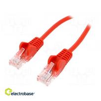 Patch laidas | U/UTP | 5e | įstrigo | CCA | PVC | raudona | 0,25 m | 26 AWG
