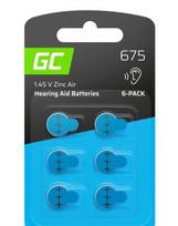 6x akumuliatorius Green Cell klausos aparatui Type 675 P675 PR44 ZL1 ZincAir